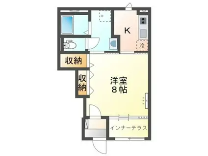 テイク・グラン(1K/1階)の間取り写真