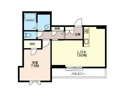 ウアココ ヴィラ(1LDK/3階)の間取り写真