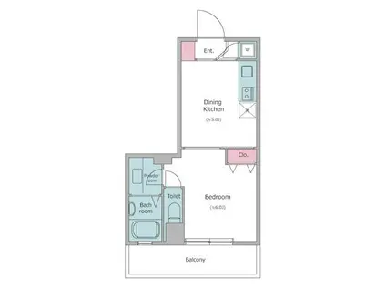 レジディア日本橋人形町(1DK/3階)の間取り写真