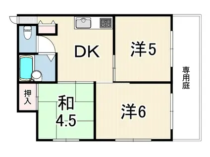 ラドーレ(3DK/1階)の間取り写真