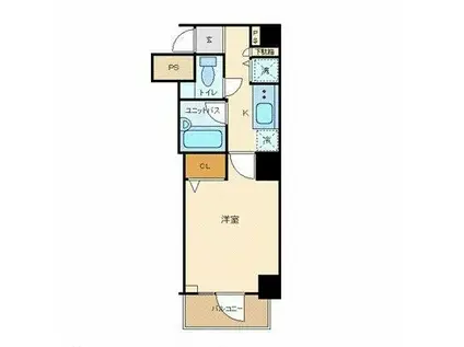 スカイコート銀座東壱番館(1K/2階)の間取り写真