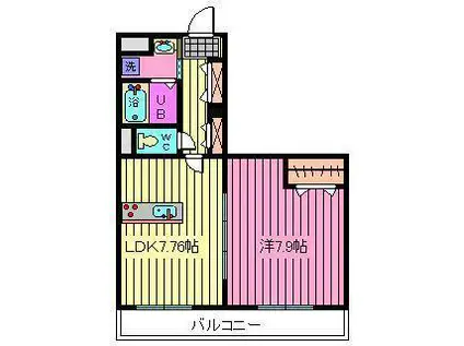 ニューキャピタルビル(1K/4階)の間取り写真