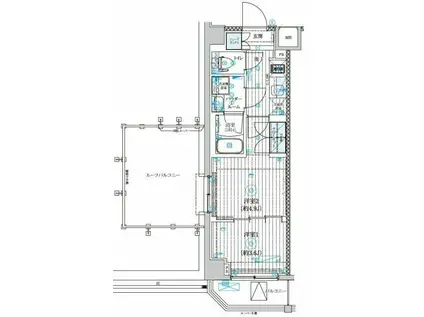 ジェノヴィア世田谷砧2(2K/4階)の間取り写真
