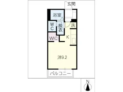レークヒルA(1K/2階)の間取り写真