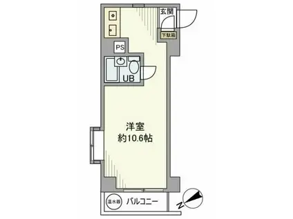 プロスペアー荻窪(ワンルーム/3階)の間取り写真