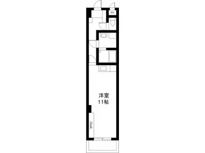 リバータウン原町(ワンルーム/2階)の間取り写真