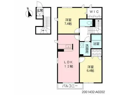 A DAY IN THE LIFE(2LDK/2階)の間取り写真