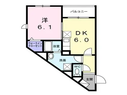 ジョリエメゾン千石(1DK/2階)の間取り写真