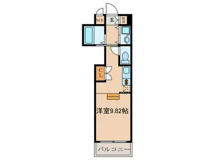 LA WAISON NISHIAKASHI(ワンルーム/7階)の間取り写真