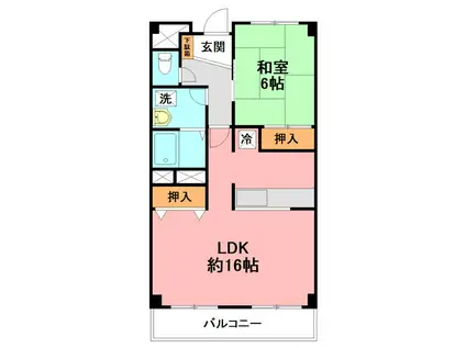 コスタビラ(1LDK/4階)の間取り写真