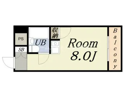 ラパンジール市岡元町(ワンルーム/9階)の間取り写真