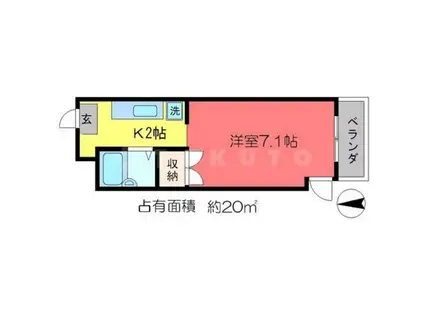 MBCアンバーハウス(1K/4階)の間取り写真