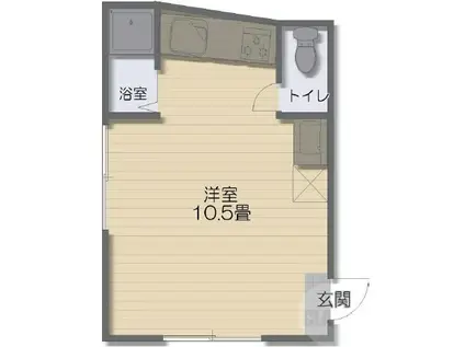 ハイツIKKI(ワンルーム/2階)の間取り写真