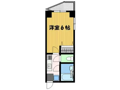 レジデンス六本木(1K/3階)の間取り写真