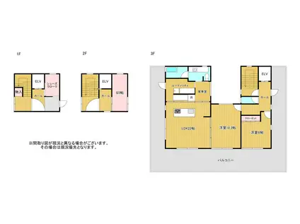 レジダンス・シュクル(2SLDK/3階)の間取り写真