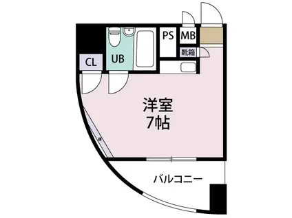 プログレス高砂(ワンルーム/9階)の間取り写真