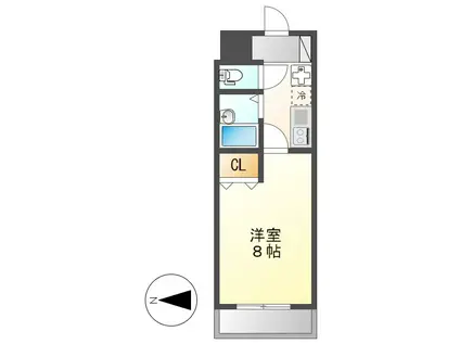 ISM 泉(1K/2階)の間取り写真