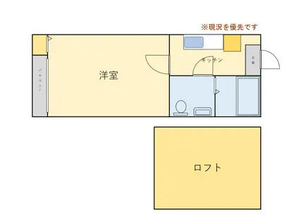 STAGE田島(1K/1階)の間取り写真