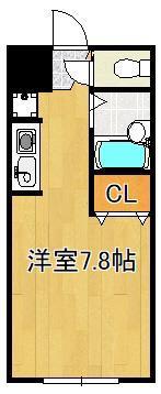 LEGEND181 A棟(ワンルーム/1階)の間取り写真
