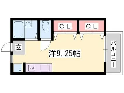 サンライフ21(ワンルーム/2階)の間取り写真