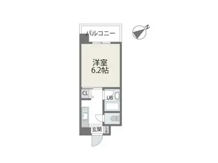 アバンダント21(1K/4階)の間取り写真