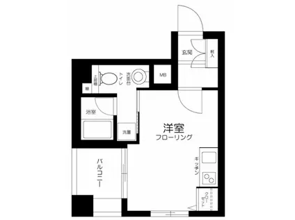 シンシティー両国弐番館(ワンルーム/4階)の間取り写真