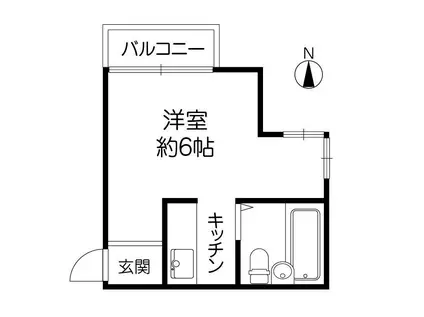 ダイドーメゾン西宮北口II(ワンルーム/4階)の間取り写真