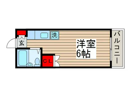 コーポ勝田(ワンルーム/3階)の間取り写真