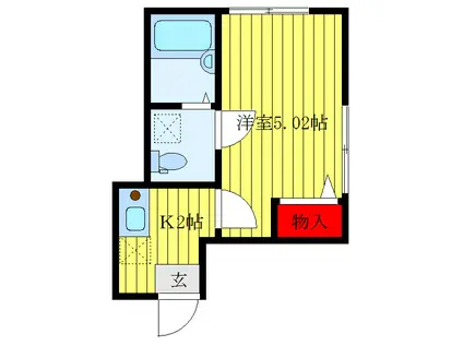 ブルーレジデンス赤羽III(1K/1階)の間取り写真