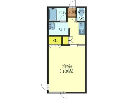 VILLA ANGEL(1K/2階)の間取り写真