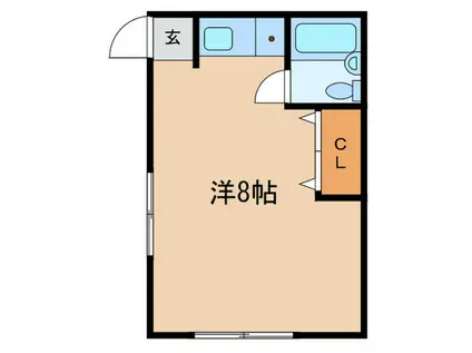 グランパレス王子(ワンルーム/1階)の間取り写真