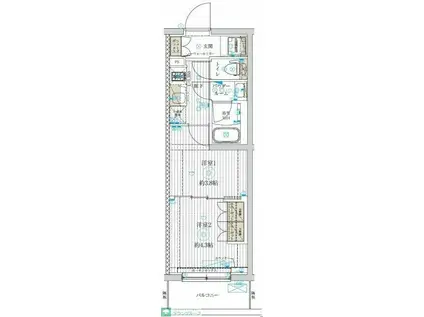 GENOVIA世田谷桜(2K/1階)の間取り写真