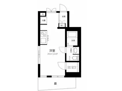 IORI(ワンルーム/1階)の間取り写真