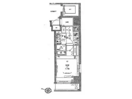 GENOVIA 板橋本町駅前 GREEN VEIL(1K/10階)の間取り写真