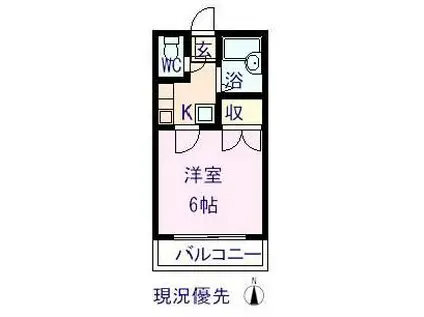 ラ・フォート(1K/1階)の間取り写真