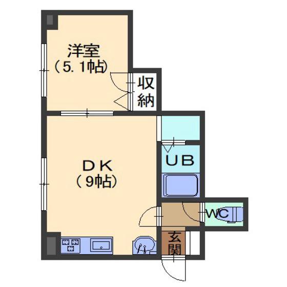 AVANTGARDEI(1LDK/2階)の間取り写真
