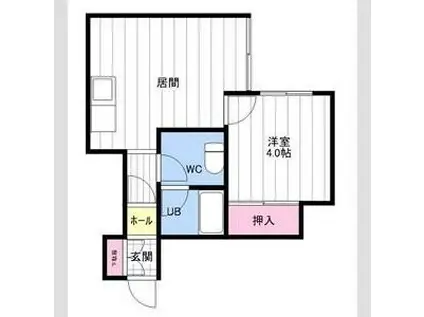 ビューフラット宮の沢(1LDK/2階)の間取り写真