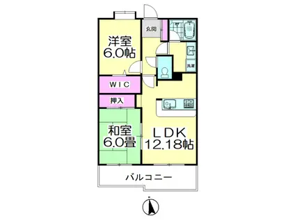 フレヴァン(2LDK/3階)の間取り写真
