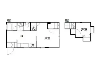 アネックス(2DK/1階)の間取り写真