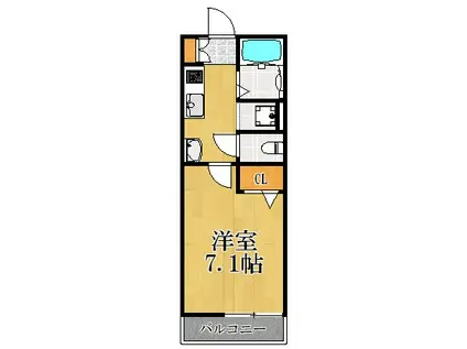 LIBERTE YAKO(1K/2階)の間取り写真