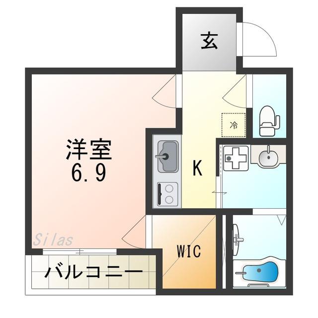 フジパレス我孫子前VI番館(1K/2階)の間取り写真