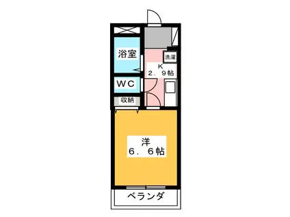 メゾンYT(1K/1階)の間取り写真