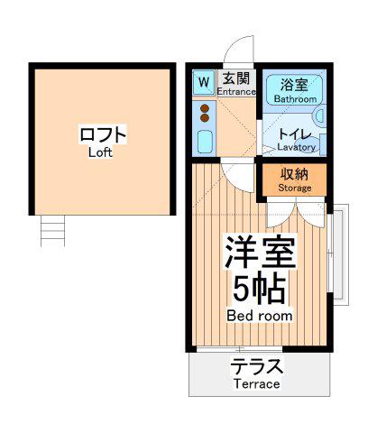 サンパレス相南(1K/1階)の間取り写真