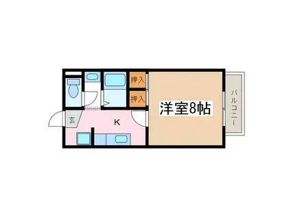 メゾン・エイ(1K/1階)の間取り写真