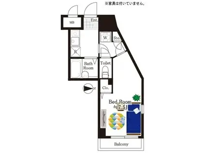 サンテミリオン九段(1K/2階)の間取り写真