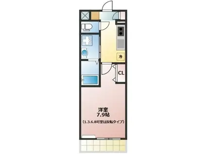 ルオージア(1K/1階)の間取り写真