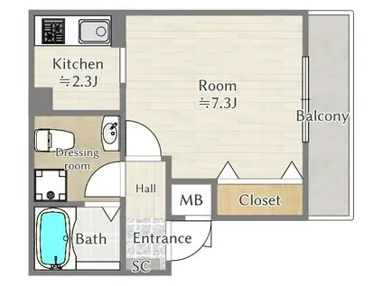 JM FUJISTA 9(1K/3階)の間取り写真