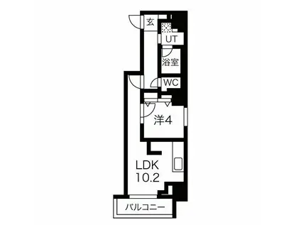 ラ・クラッセ札幌シティイースト(1LDK/7階)の間取り写真