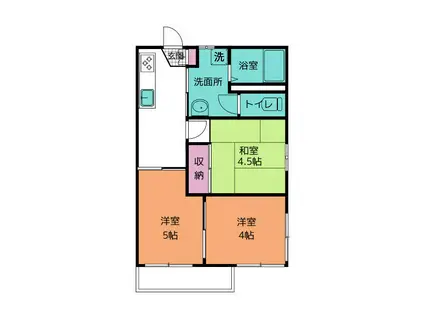 ファミール南(3DK/1階)の間取り写真
