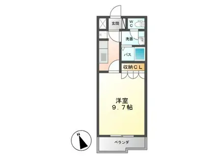 シェルル・レジデンス(1K/1階)の間取り写真